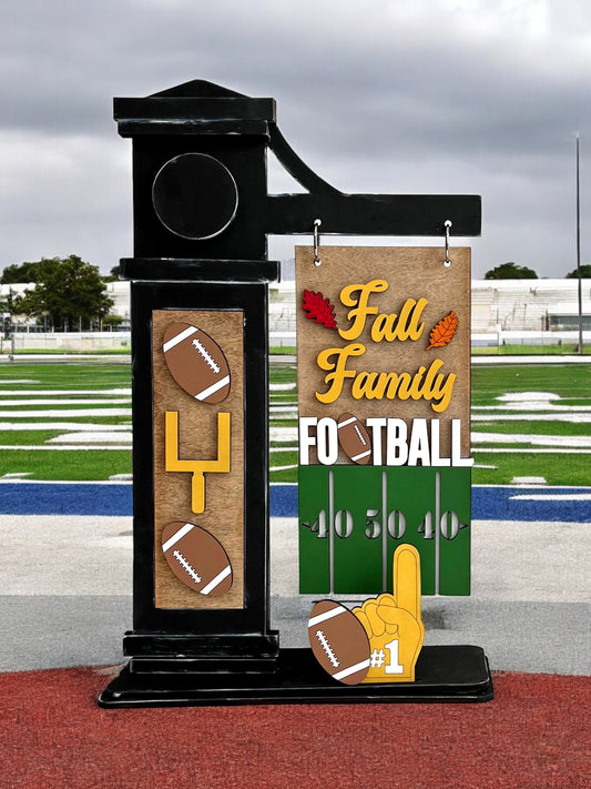 Football Interchangeable Post Sign  - DIY Insert for the Arm Post