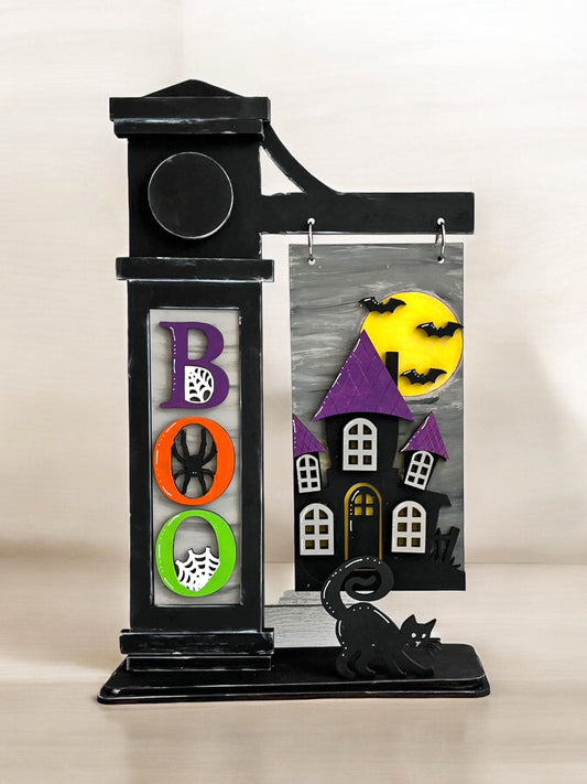 Haunted House Interchangeable Post Sign  - DIY Insert for the Arm Post