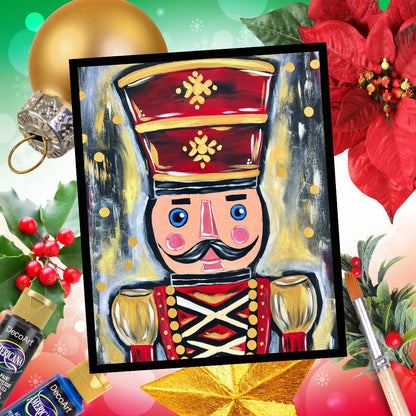 DIY Canvas Paint Party Kit - Mr. Nutcracker