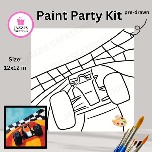 DIY Canvas Paint Party Kit - Race Car