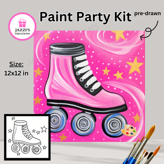 DIY Canvas Paint Party Kit - Roller Skates