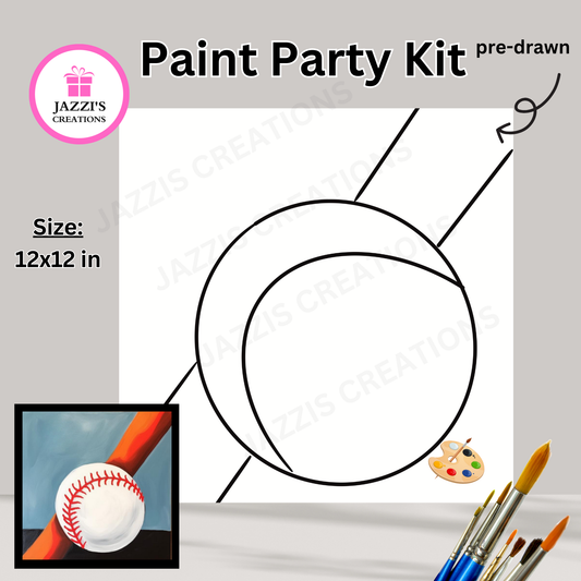 DIY Canvas Paint Party Kit - Baseball