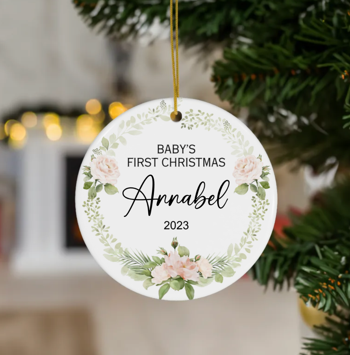 Personalized Baby's First Christmas Ornament