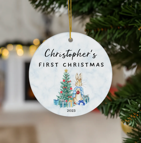 Personalized Boy's First Christmas Ornament