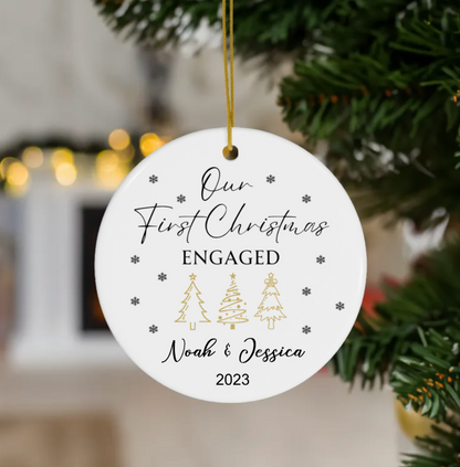 Our First Christmas Engaged Ornament