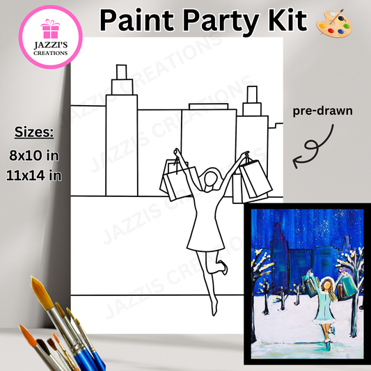 Shop ’Til You Drop DIY Canvas Paint Party Kit