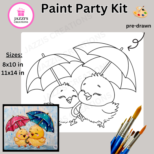 DIY Canvas Paint Party Kit - Singing in the Rain