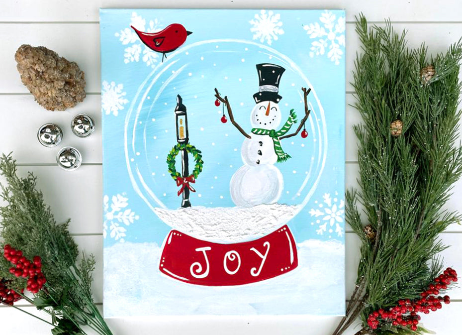 DIY Canvas Paint Party Kit - Snow Globe