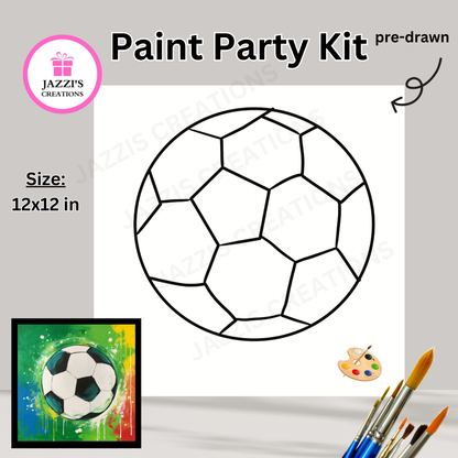 DIY Canvas Paint Party Kit - Soccer