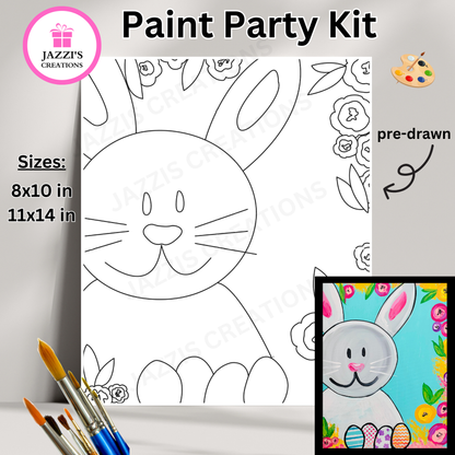 DIY Canvas Paint Party Kit - Spring Bunny