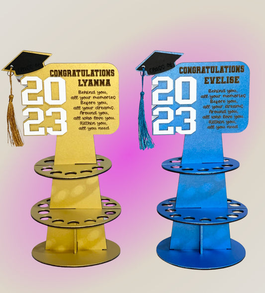 Personalized Graduation Money Tree – Custom School Name & Year | Cap & Tassel Gift Display