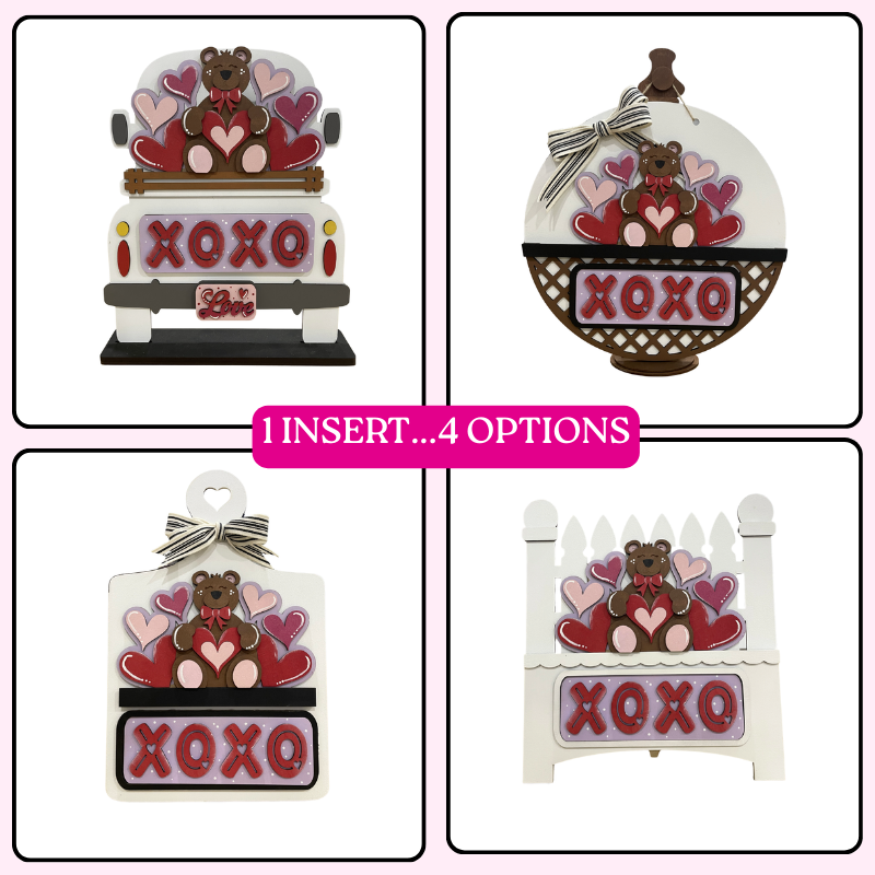 Valentine Love Bear Farmhouse Insert - DIY Craft Kit