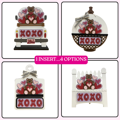 Valentine Love Bear Farmhouse Insert - DIY Craft Kit
