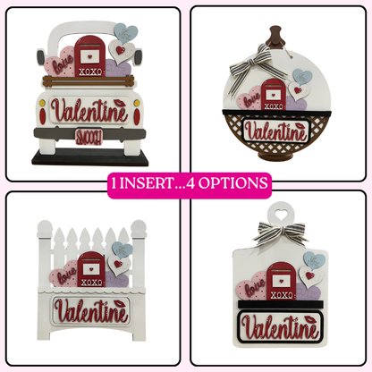 Valentines Day Mailbox Farmhouse Insert
