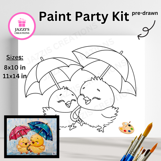 DIY Canvas Paint Party Kit - Singing in the Rain