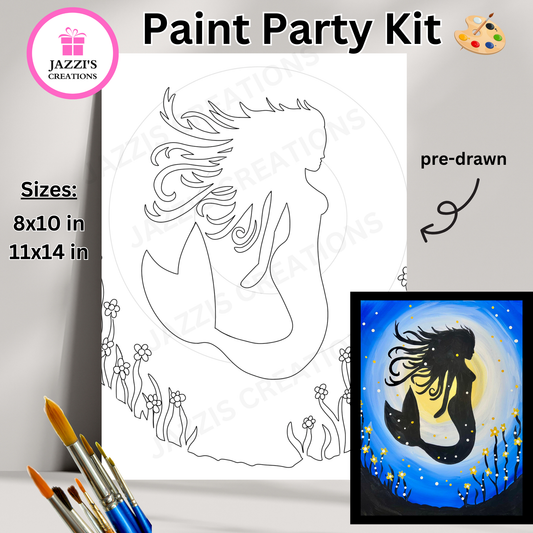 DIY Canvas Paint Party Kit - Mermaid Magic