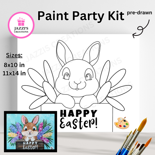 DIY Canvas Paint Party Kit - Bunny Bloom