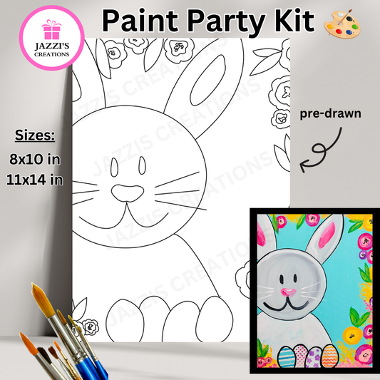 DIY Canvas Paint Party Kit - Spring Bunny