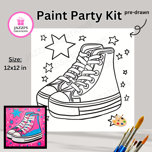 DIY Canvas Paint Party Kit - Water Color Sneaker