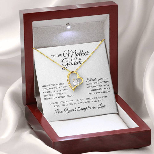 To the Mother of the Groom | I Feel So Lucky | Forever Heart Neckalce