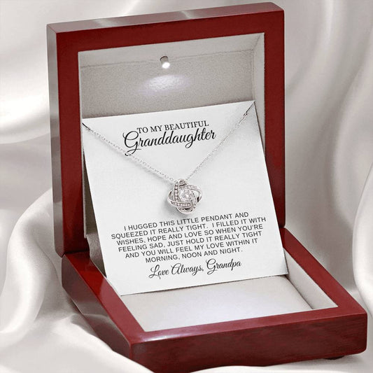 TO MY BEAUTIFUL GRANDDAUGHTER FROM GRANDPA | I HUGGED THIS | INTERLOCKING NECKLACE