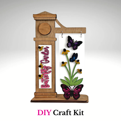 butterfly DIY craft kit assembled by Jazzi’s Creations in Orange Park FL wooden floral sign kit ready to paint and assemble