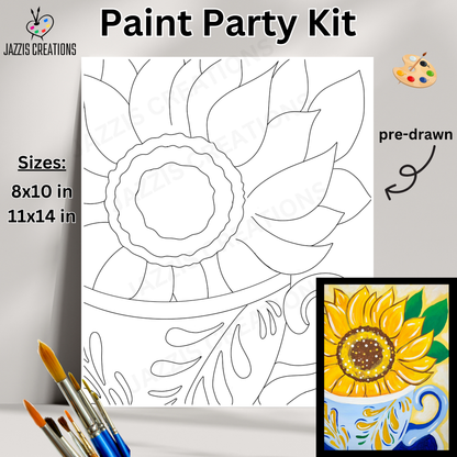 ☀️🌻 Sip Bright! Cup of Sunshine – Paint Party Kit