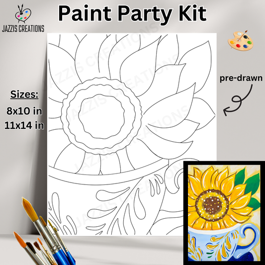 ☀️🌻 Sip Bright! Cup of Sunshine – Paint Party Kit