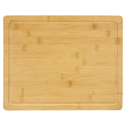 Custom bamboo cutting board for personalized name, monogram or logo engraving by Jazzi’s Creations in Orange Park, FL