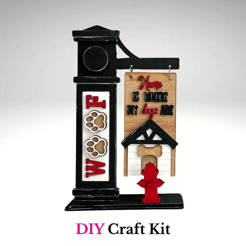 DIY arm post craft kit assembled by Jazzi’s Creations in Orange Park FL wooden interchangeable sign kit ready to paint and assemble