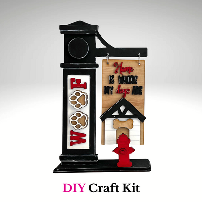DIY arm post craft kit assembled by Jazzi’s Creations in Orange Park FL wooden interchangeable sign kit ready to paint and assemble