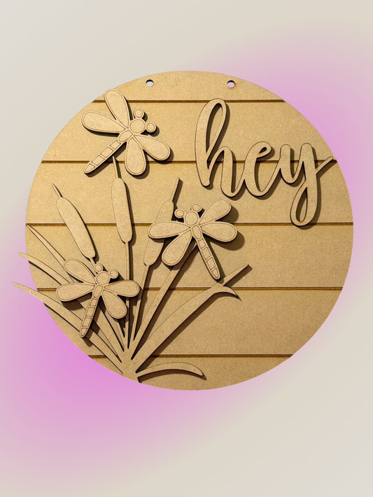 DIY Dragonfly Round Sign Craft Kit – Spring Floral Home Décor  🐉🌸