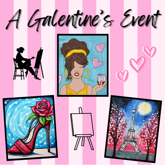 Galentine’s Paint Night at Jazzi’s Creations 💕 | Girls’ Night Out