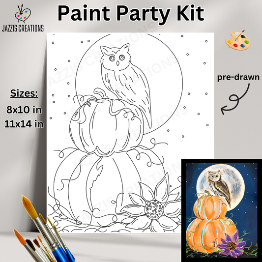 🦉🎃 Wise & Whimsical! Hootiful Harvest Owl – Paint Party Kit