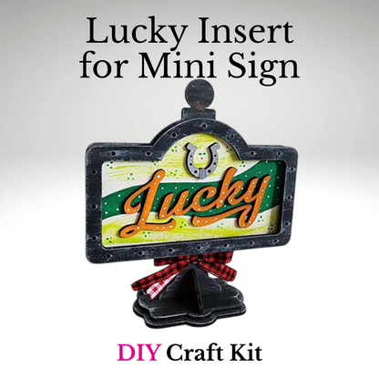 Lucky Mini Sign Base with Insert | DIY St. Patrick’s Day Craft Kit