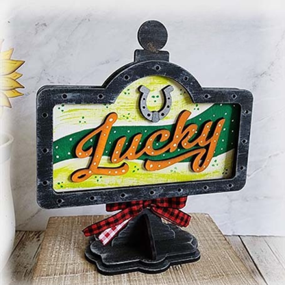 Lucky Mini Sign Base with Insert | DIY St. Patrick’s Day Craft Kit