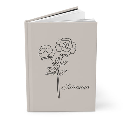 Birth Month Flower Hardcover Journal