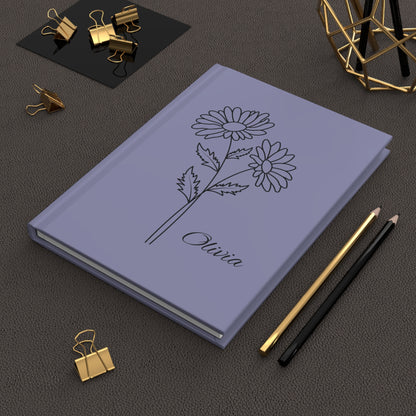 Birth Month Flower Hardcover Journal