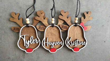 Personalized Reindeer Ornament