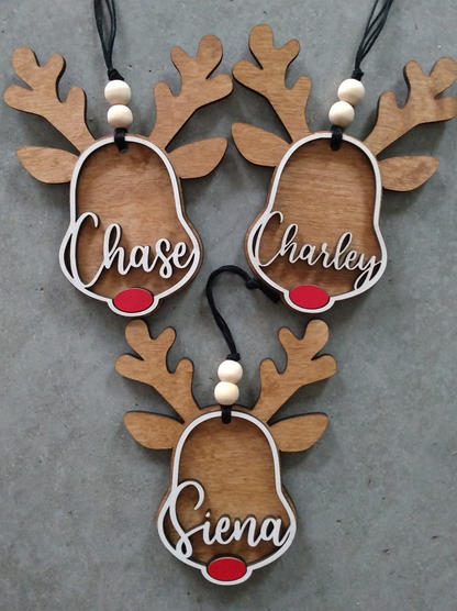 Personalized Reindeer Ornament