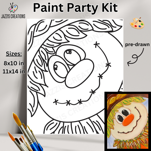 🌾🎨 Smiles & Sunshine with Our Happy Scarecrow – Paint Party Kit