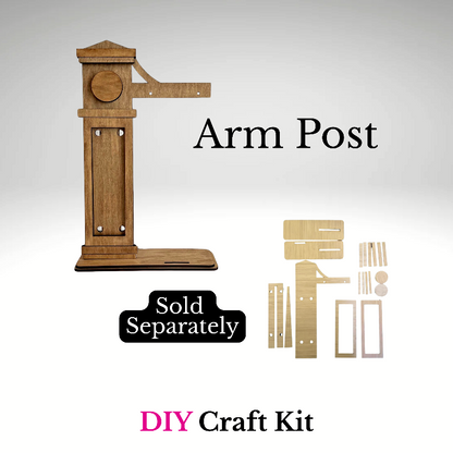 wooden arm post base for interchangeable signs by Jazzi’s Creations in Orange Park FL DIY craft display stand sold separately
