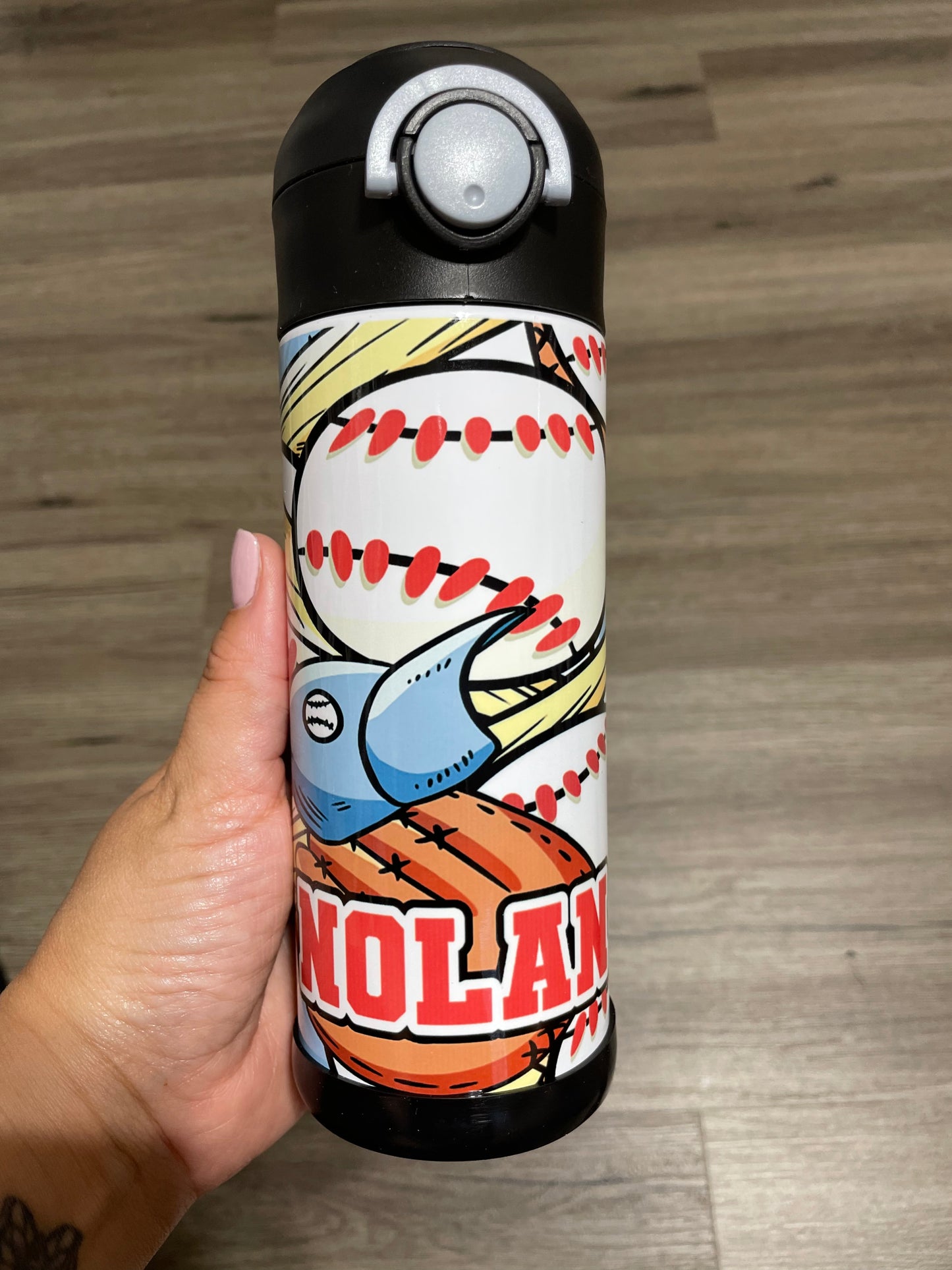 Cartoon Baseball Kid Tumbler